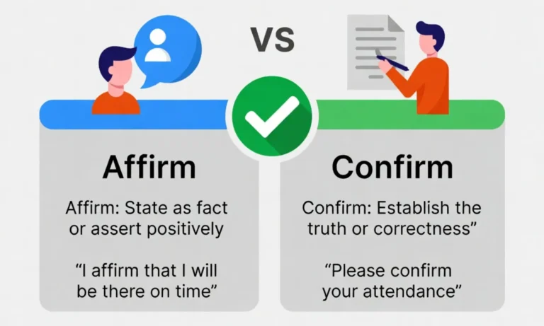 difference between affirm and confirm