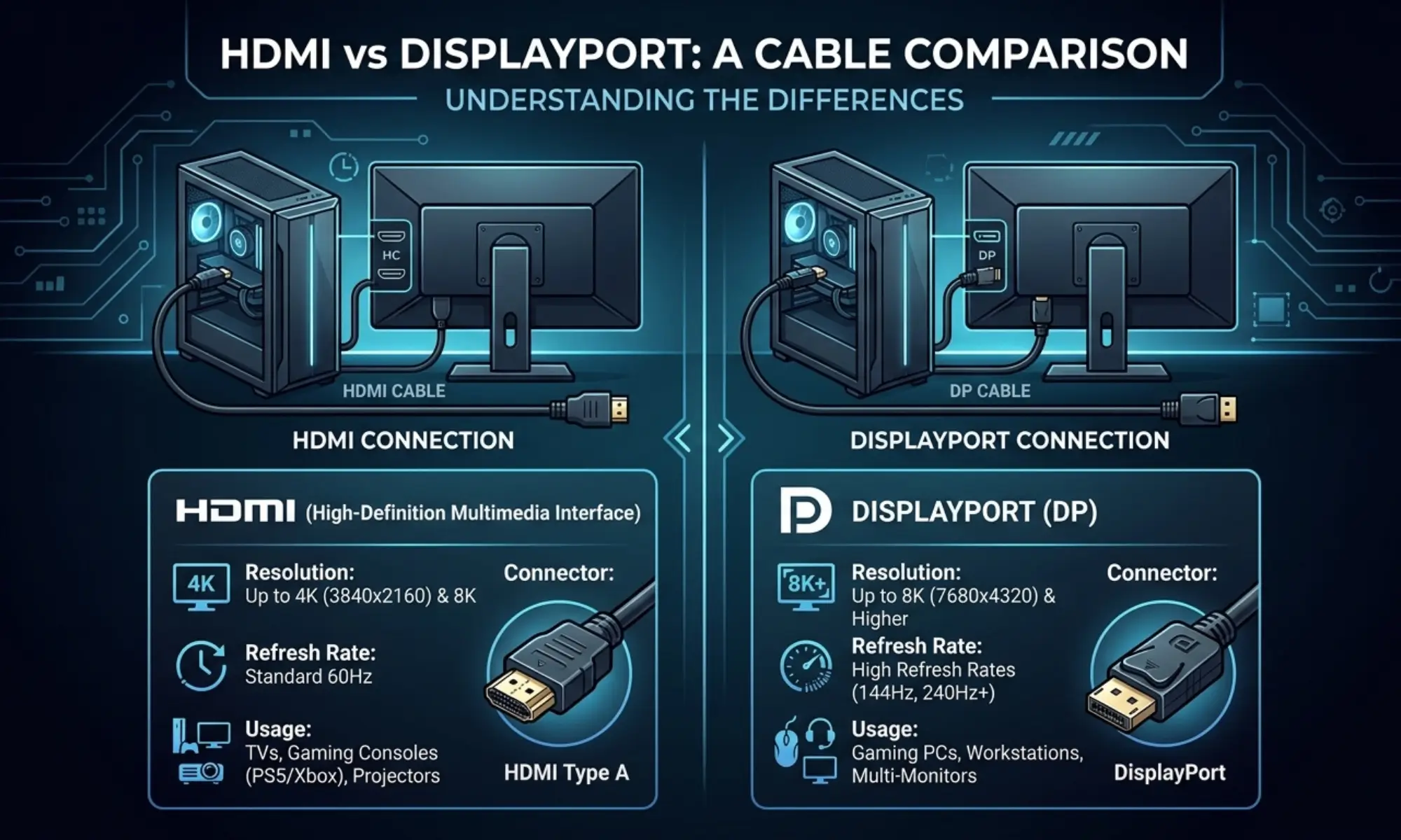 difference between hdmi and dp