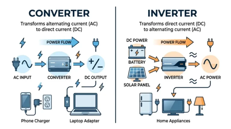difference between converter and inverter