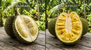difference between durian and jackfruit