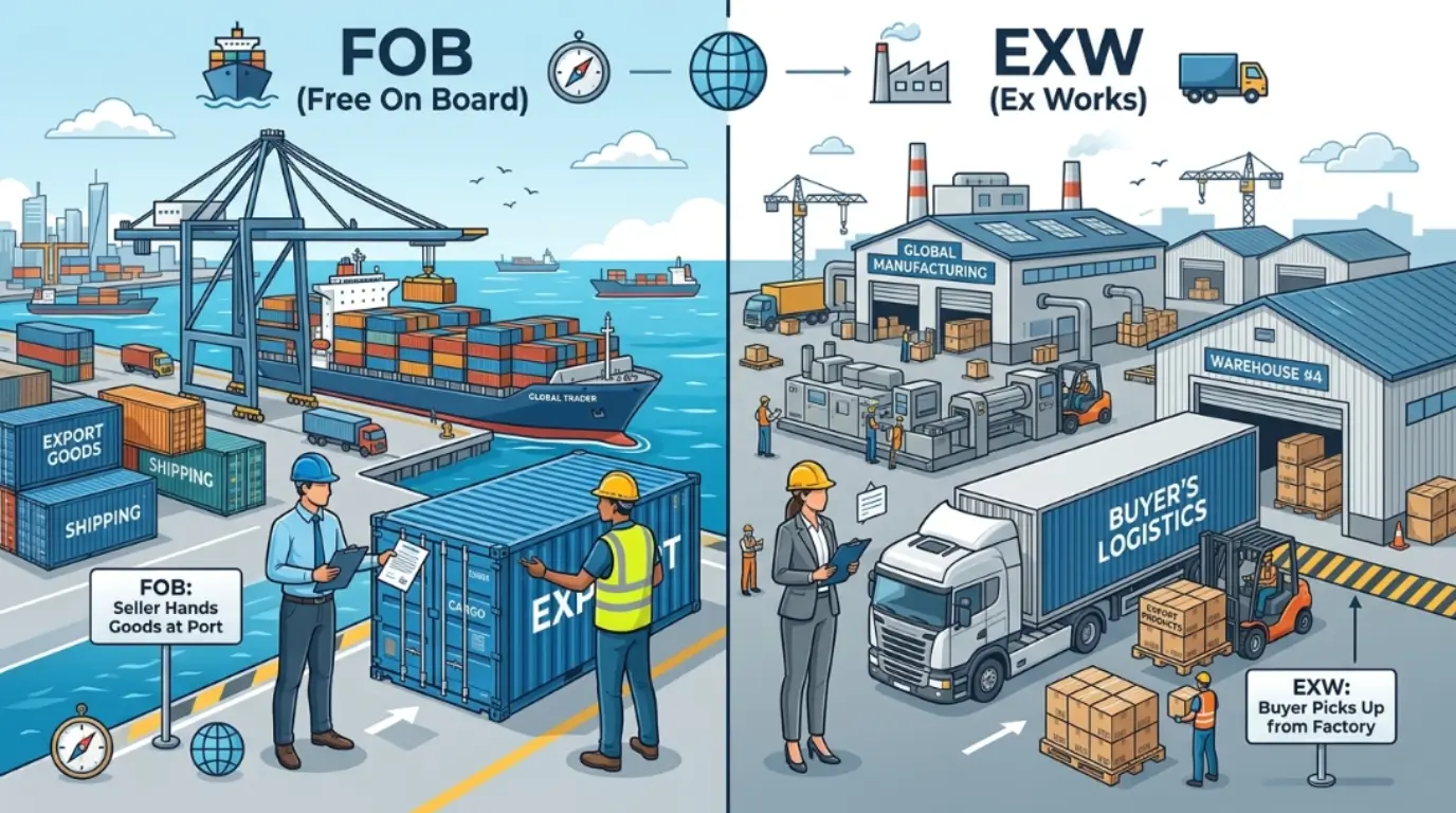difference between fob and exw