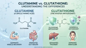 difference between glutamine and glutathione
