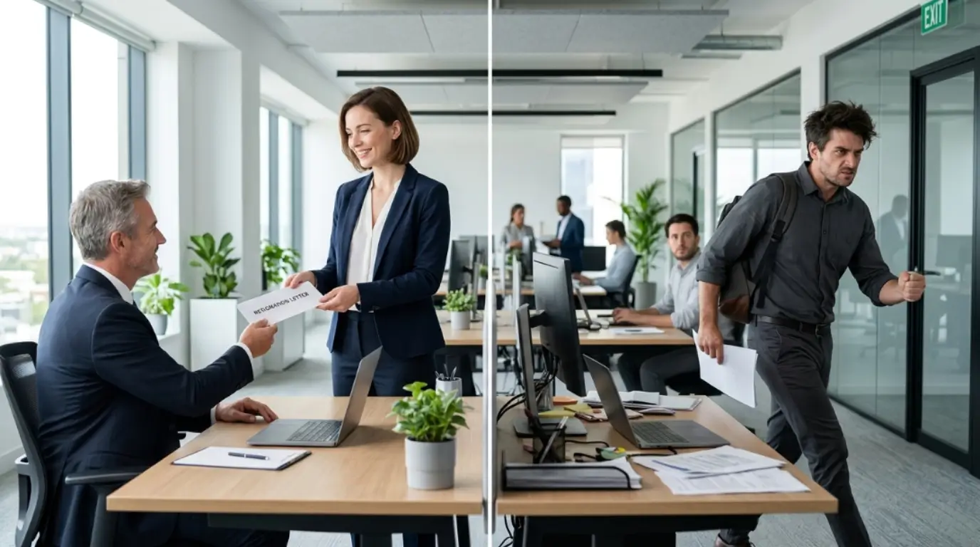 difference between resigning and quitting