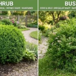 difference between shrub and bush