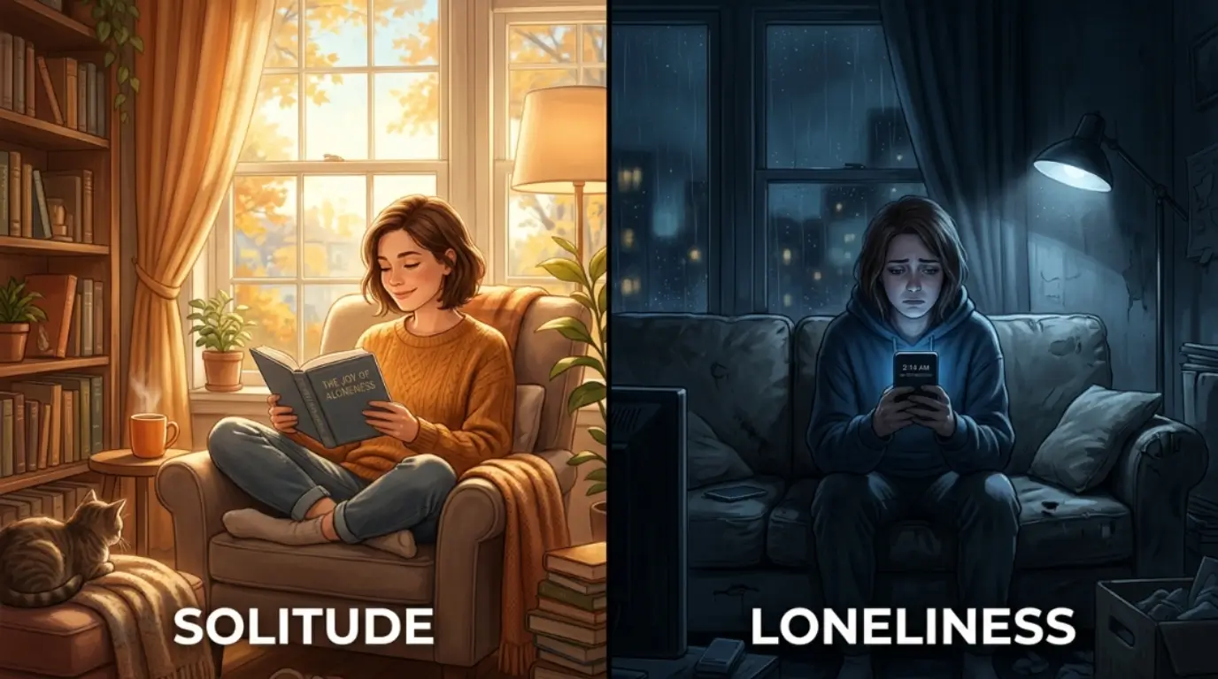 difference between solitude and loneliness