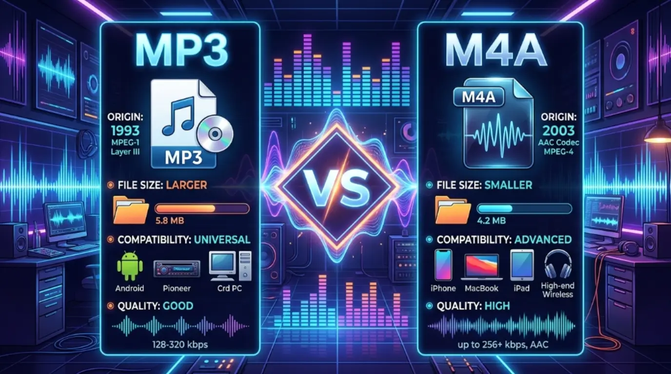 difference between mp3 and m4a