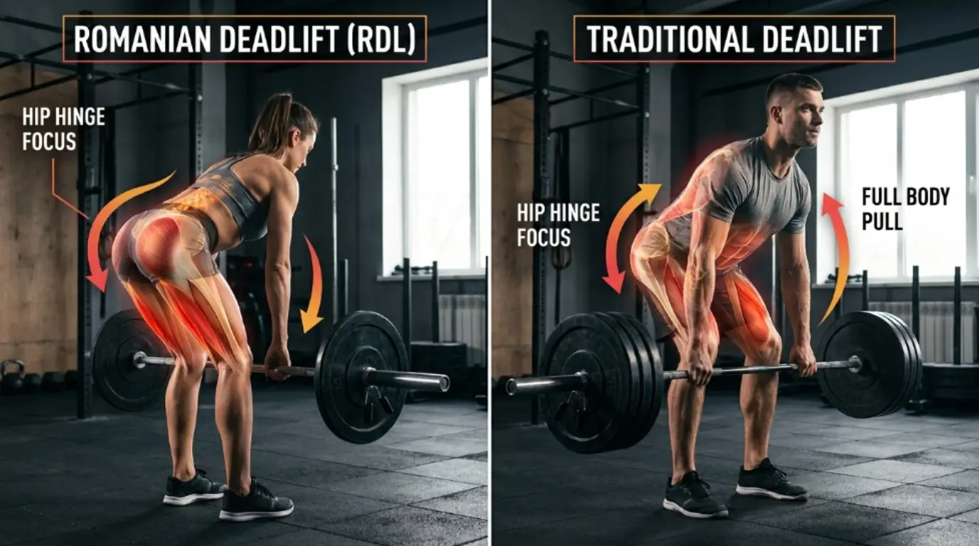 difference between rdls and deadlifts