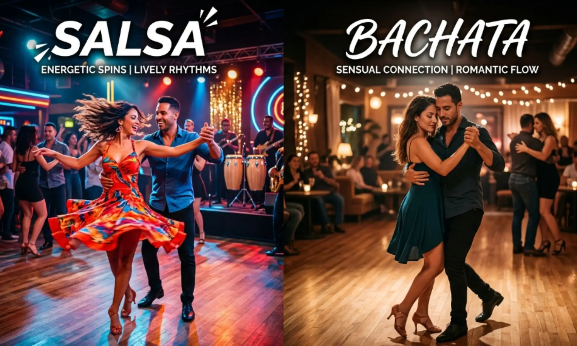 difference between salsa and bachata