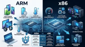 difference between arm and x86