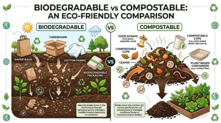 difference between biodegradable and compostable