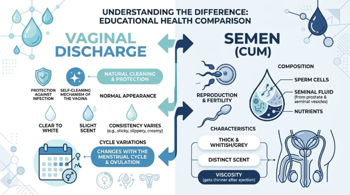 difference between discharge and cum