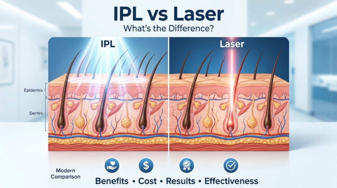 difference between ipl and laser