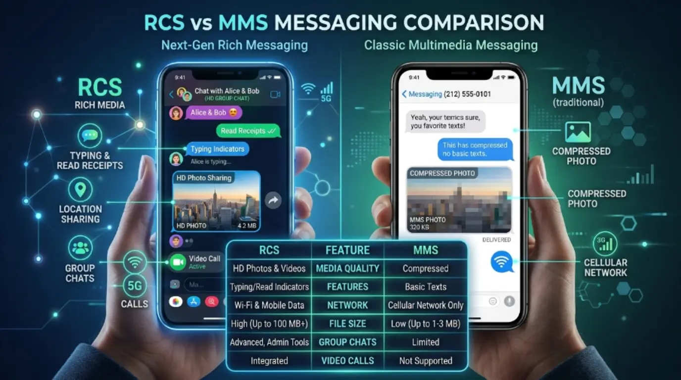 difference between rcs and mms